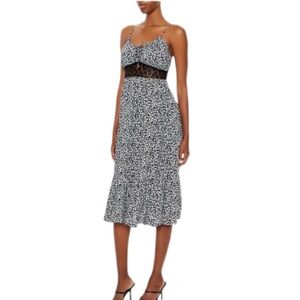 Forever Twenty One Crisscross Midi Dress Black White Size Medium